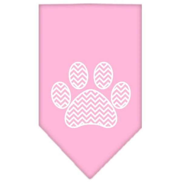 Unconditional Love Chevron Paw Screen Print BandanaLight Pink Small UN786153